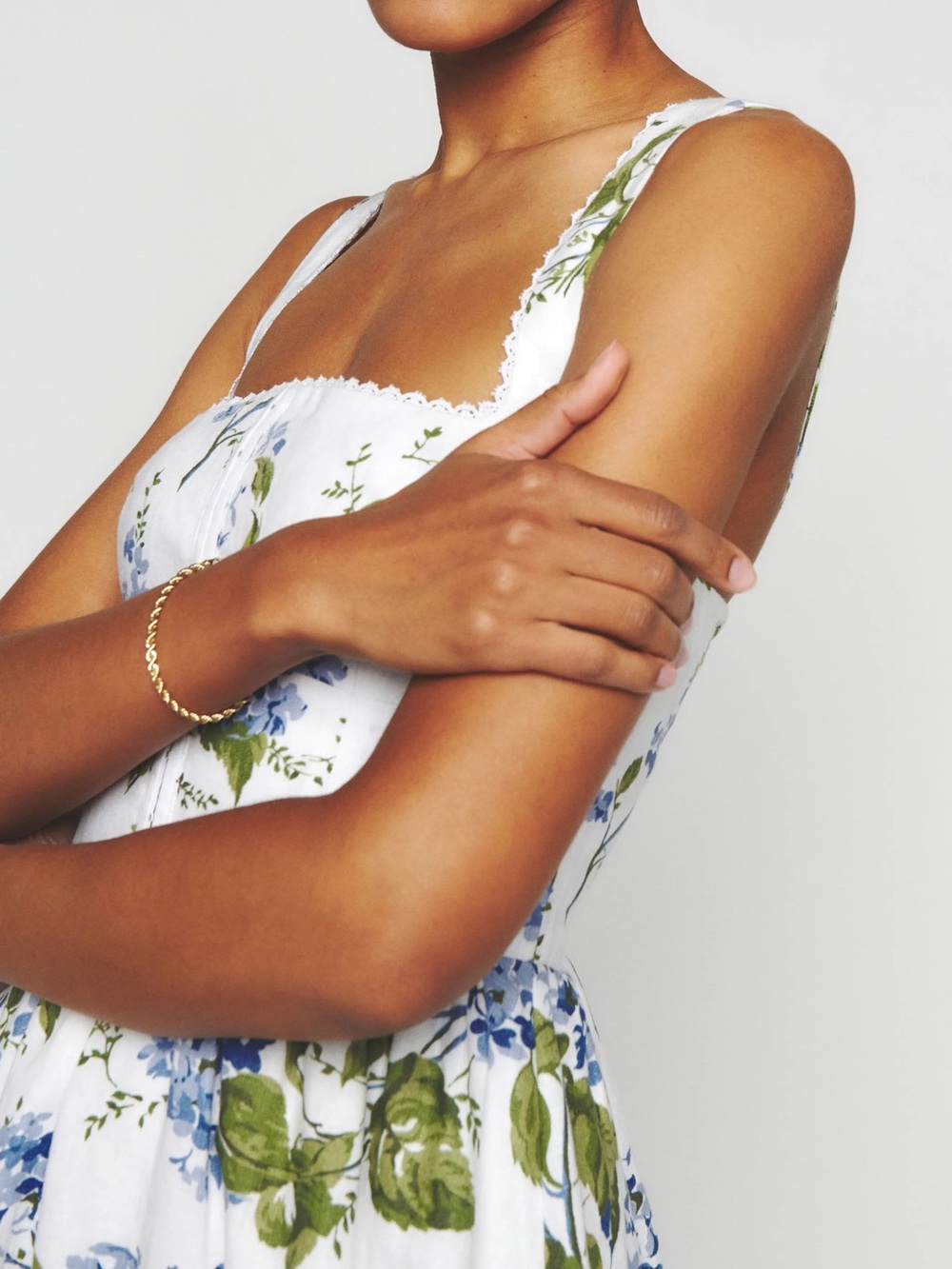 Reformation Tagliatelle Linen Midi Dress In Floral Print Size 4 - Picture 5 of 10